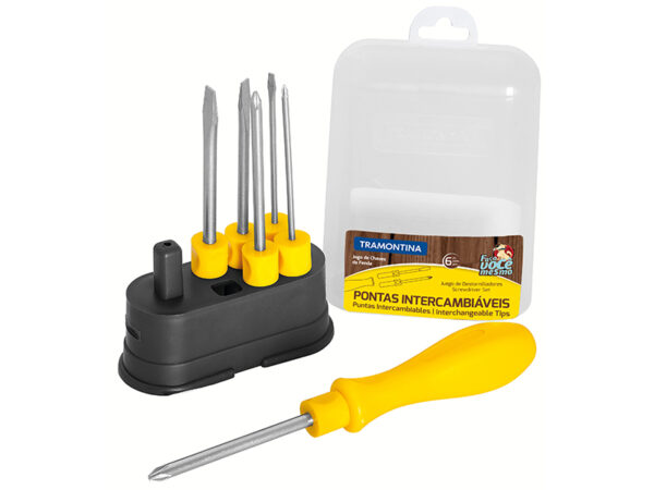 Juego De Destornilladores 6 Pcs (Puntas Largas Intercambiables)