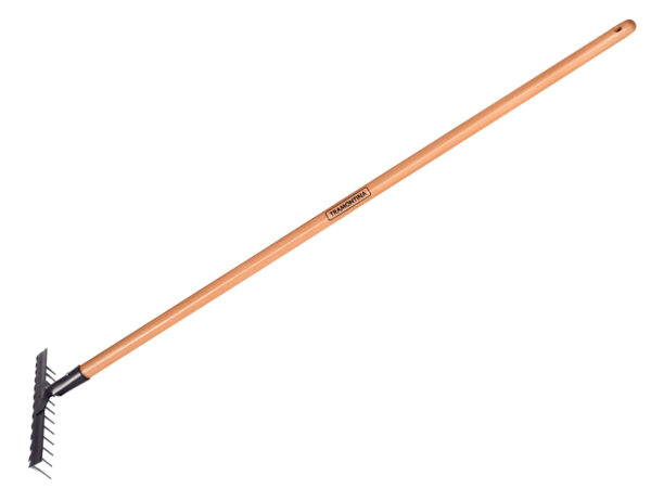 Rastrillo Curvo Liviano Con Mango 120 Cm, 12 Dientes