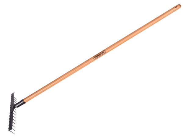 Rastrillo Curvo Liviano Con Mango 120 Cm, 14 Dientes