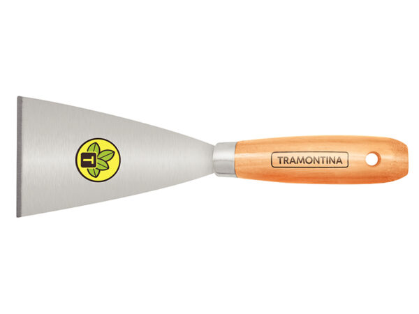 Espátula Metálica Rígida 8 Cm, Mango Madera