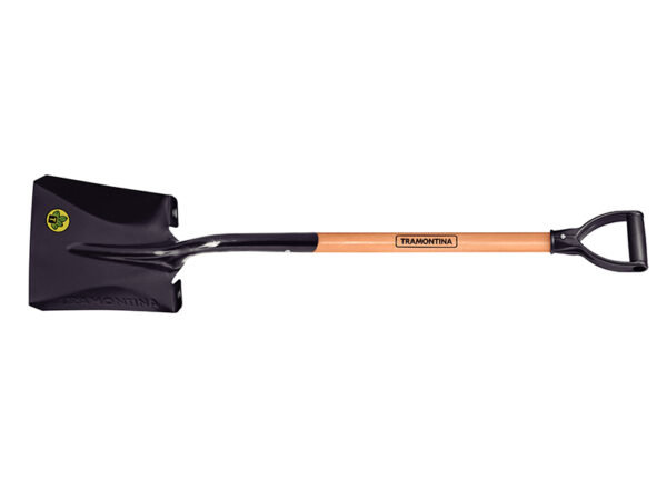 Pala Cuadrada, Mango Madera 71 Cm, Empuñadura Plástica Recta