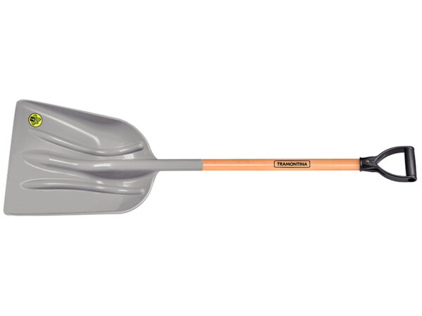Pala Cerealera Plástica, Mango De Madera 79 Cm, Empuñadura Plástica Recta