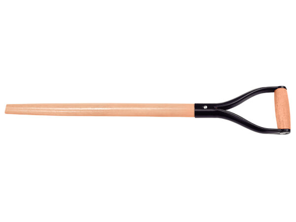 Mango De Madera 74 Cm Para Pala, Punta Cónica, Empuñadura Metálica