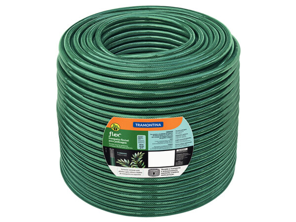 Manguera Flex Para Jardín 3/4", 3 Capas. Rollo De 50 Mts Trenzada Extra Reforzada